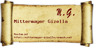 Mittermayer Gizella névjegykártya